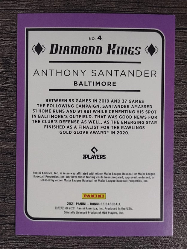 2021 Donruss #4 Anthony Santander DK