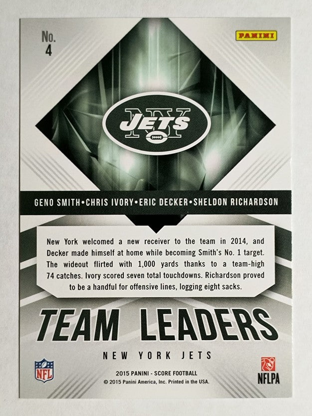 2015 Score Team Leaders #4 Chris Ivory/Eric Decker/Geno Smith/Sheldon Richardson