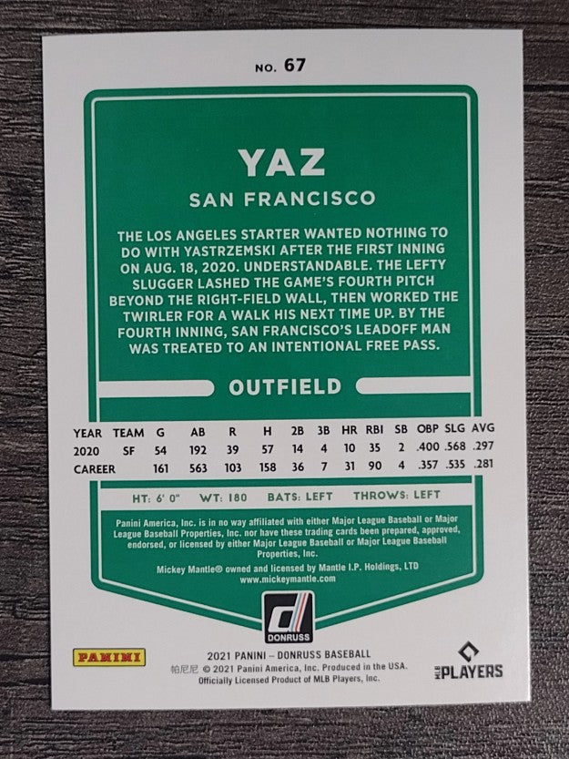 2021 Donruss Variations #67 Mike Yastrzemski