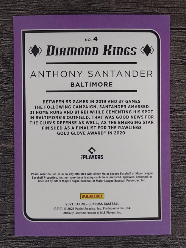 2021 Donruss #4 Anthony Santander DK
