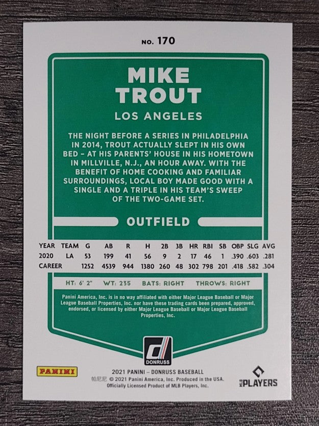 2021 Donruss Variations #170 Mike Trout