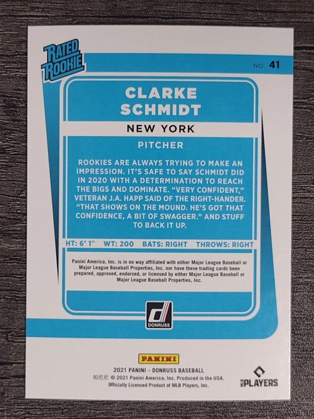 2021 Donruss #41 Clarke Schmidt RR RC