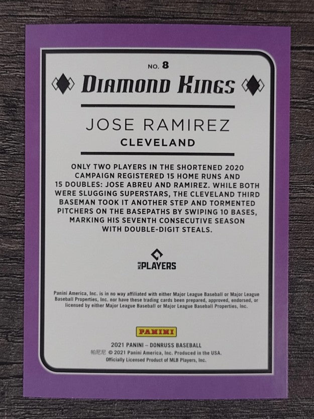 2021 Donruss #8 Jose Ramirez DK