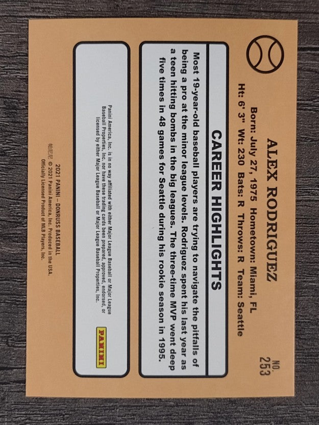 2021 Donruss #253 Alex Rodriguez RETRO