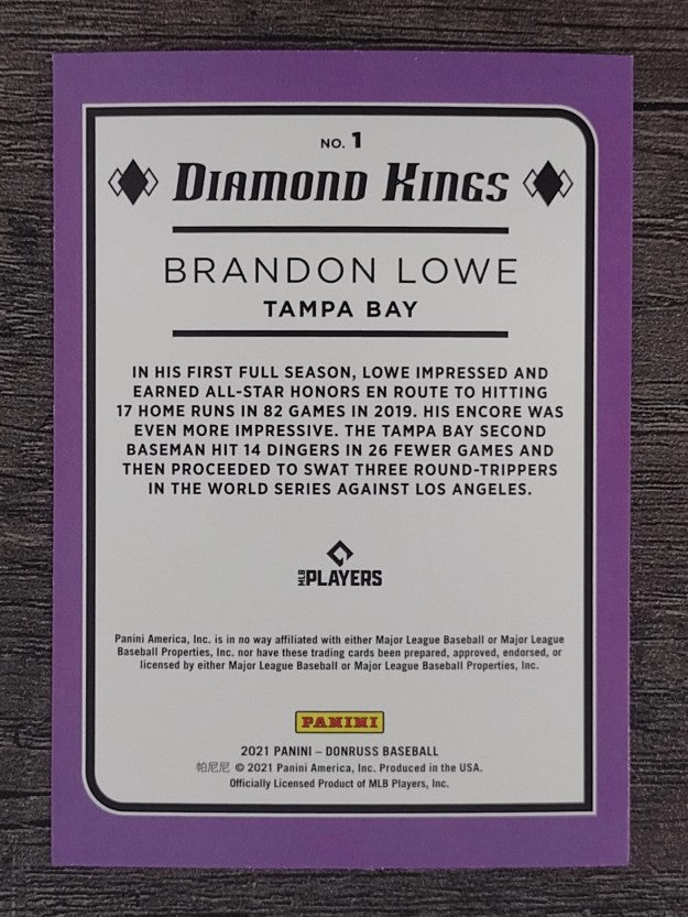 2021 Donruss #1 Brandon Lowe DK