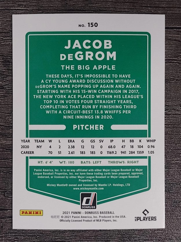 2021 Donruss Variations #150 Jacob deGrom
