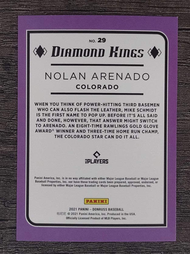 2021 Donruss #29 Nolan Arenado DK