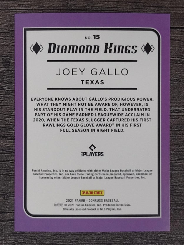 2021 Donruss #15 Joey Gallo DK
