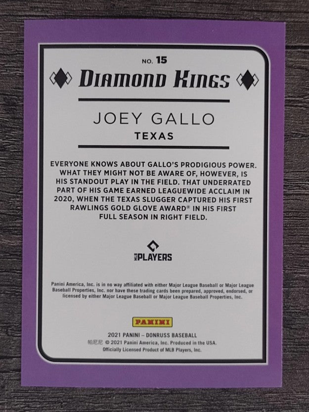 2021 Donruss #15 Joey Gallo DK