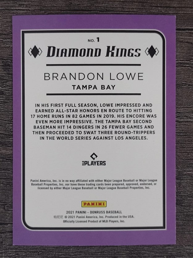2021 Donruss #1 Brandon Lowe DK