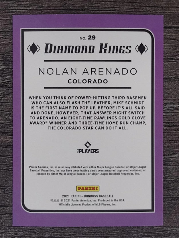 2021 Donruss #29 Nolan Arenado DK