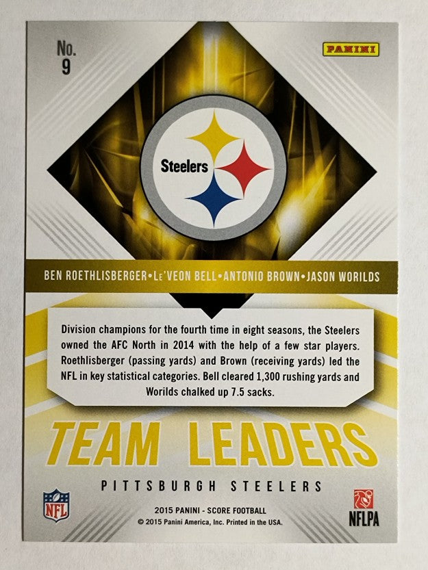 2015 Score Team Leaders Antonio Brown/Roethlisberger/Jason Worilds/Le'Veon Bell