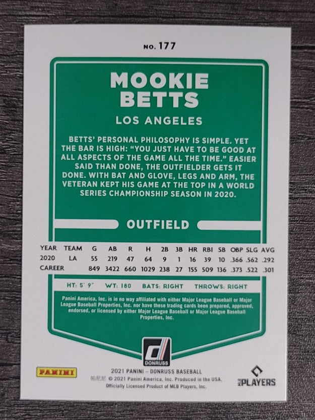 2021 Donruss #177 Mookie Betts