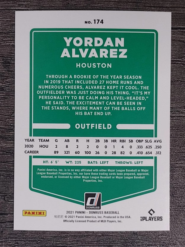2021 Donruss #174 Yordan Alvarez