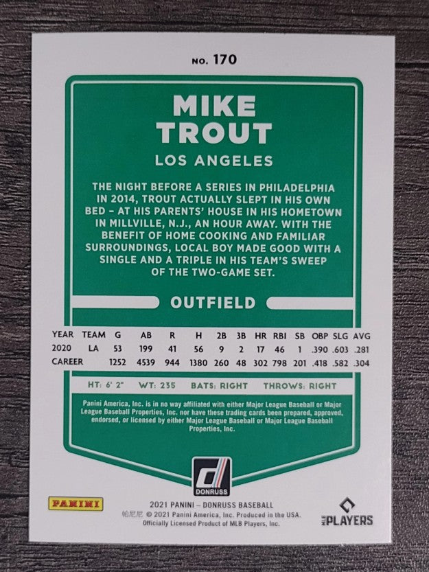 2021 Donruss Variations #170 Mike Trout