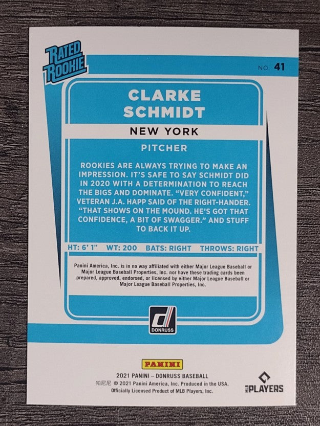 2021 Donruss #41 Clarke Schmidt RR RC