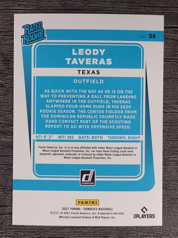 2021 Donruss #56 Leody Taveras RR RC