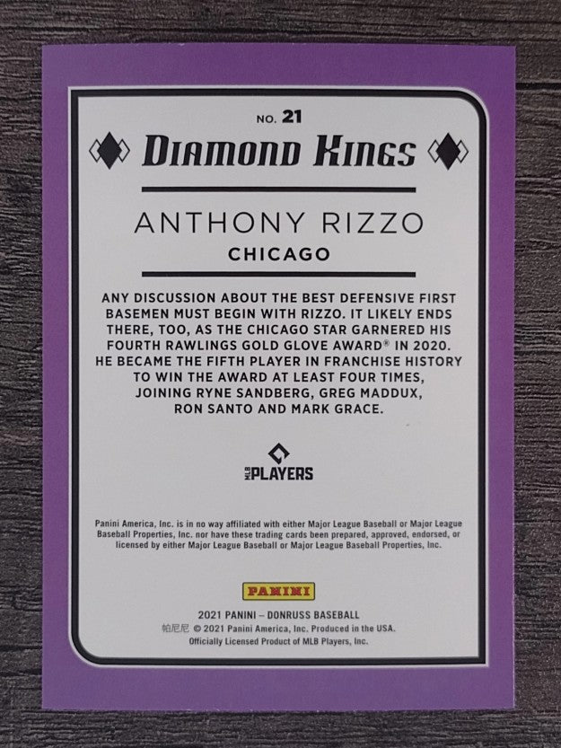2021 Donruss #21 Anthony Rizzo DK