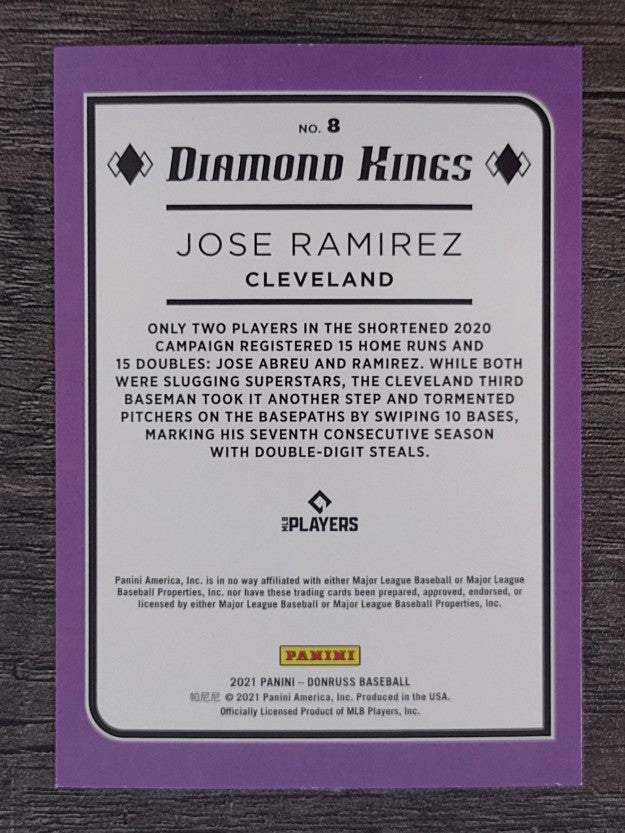 2021 Donruss #8 Jose Ramirez DK