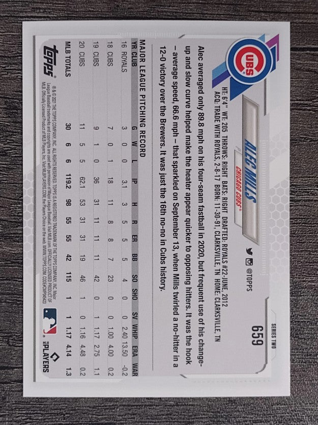 2021 Topps #659 Alec Mills