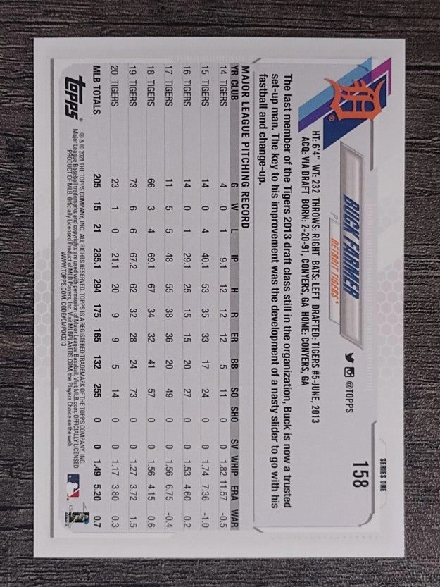 2021 Topps #158 Buck Farmer