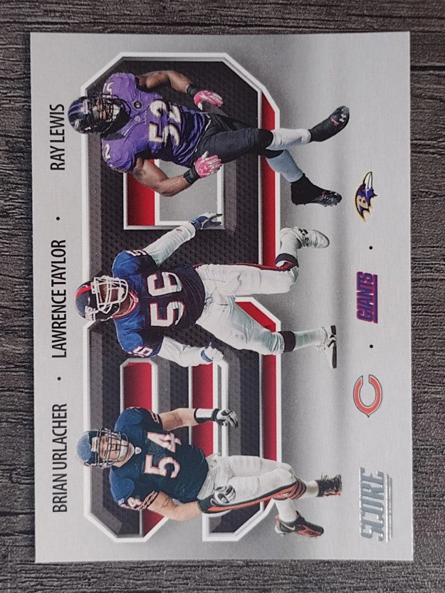 2021 Score 3D #2 Brian Urlacher/Lawrence Taylor/Ray Lewis