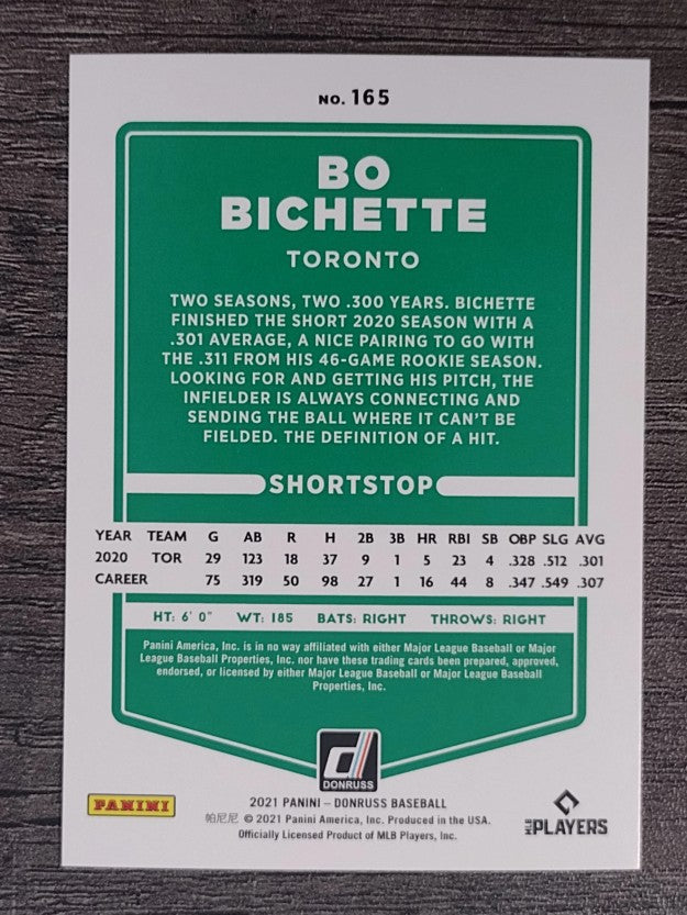 2021 Donruss #165 Bo Bichette
