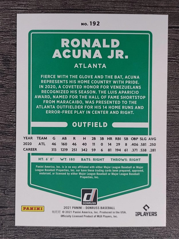 2021 Donruss #192 Ronald Acuna Jr.