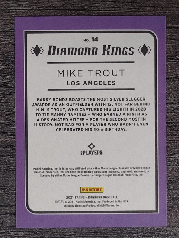2021 Donruss Independence Day #14 Mike Trout DK
