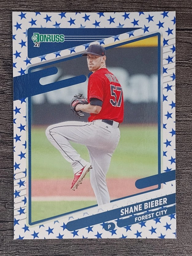 2021 Donruss Variations Independence Day #183 Shane Bieber