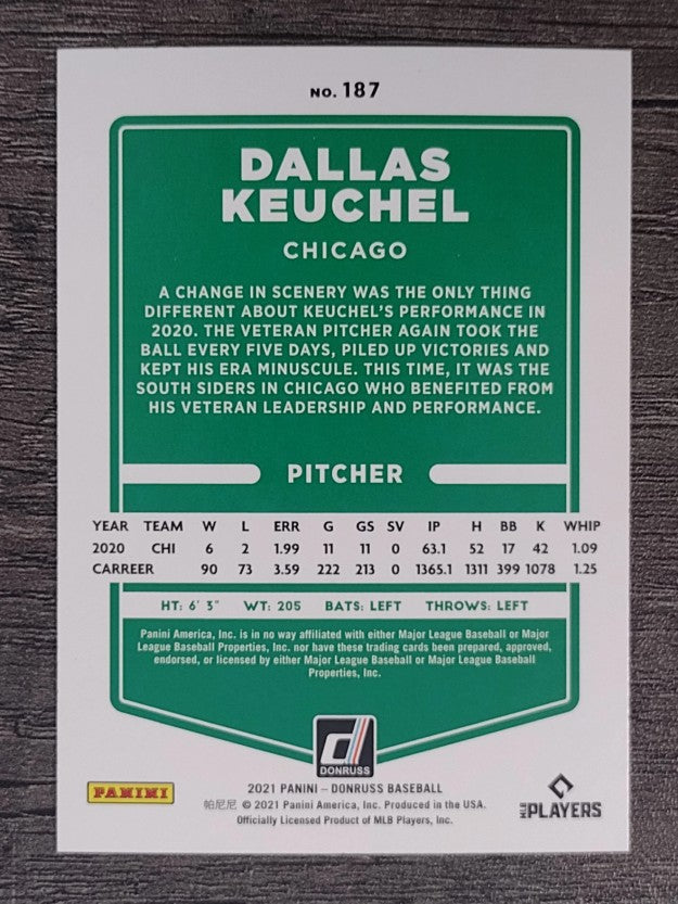 2021 Donruss Holo Red #187 Dallas Keuchel