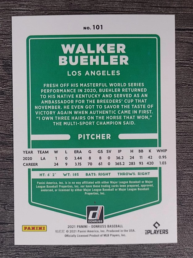 2021 Donruss Holo Red #101 Walker Buehler