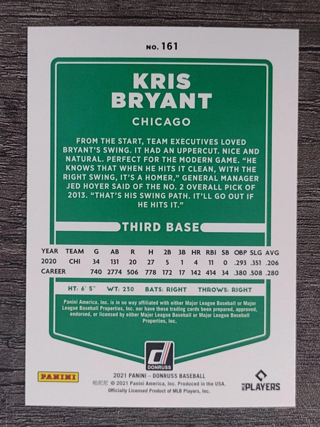 2021 Donruss Holo Red #161 Kris Bryant