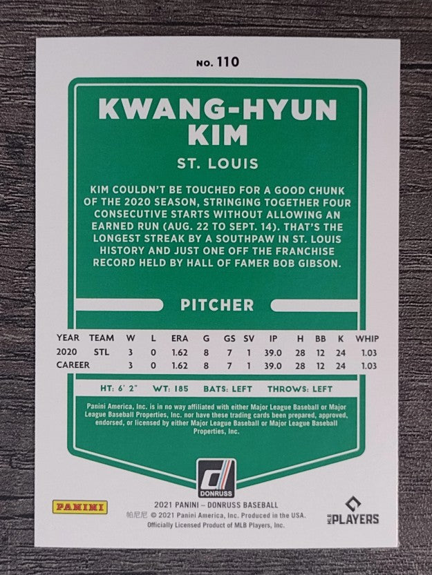 2021 Donruss Holo Red #110 Kwang-Hyun Kim