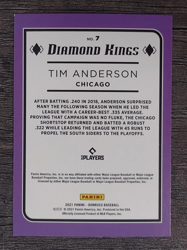 2021 Donruss Holo Red #7 Tim Anderson DK