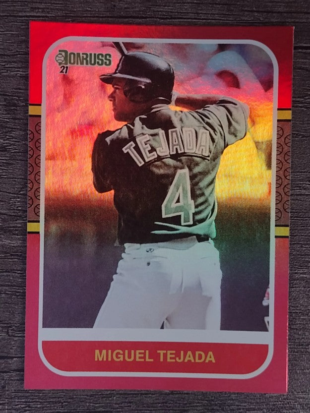 2021 Donruss Holo Red #246 Miguel Tejada RETRO