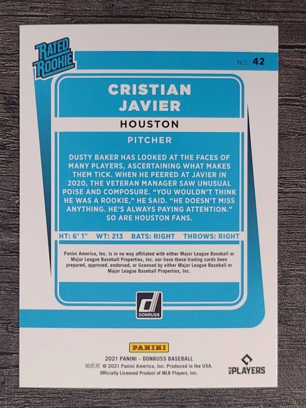 2021 Donruss Holo Red #42 Cristian Javier RR