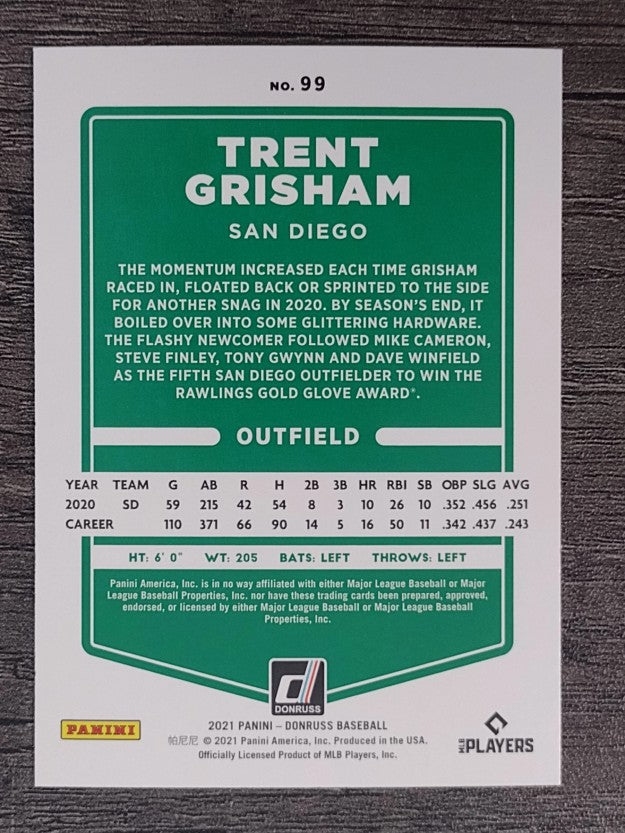 2021 Donruss Holo Red #99 Trent Grisham