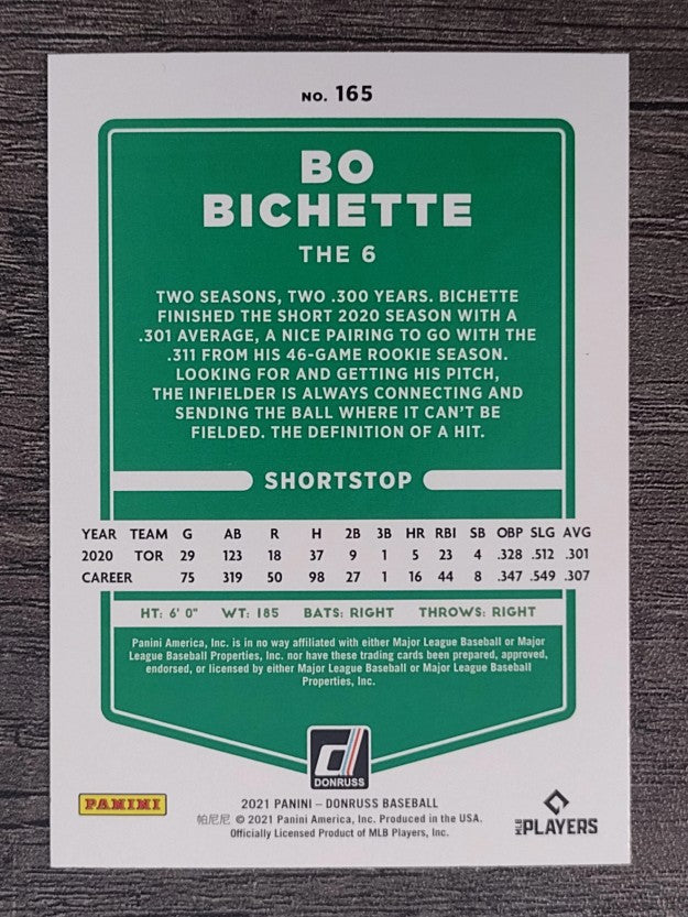 2021 Donruss Variations Holo Red #165 Bo Bichette