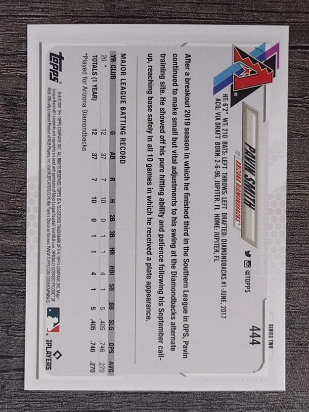 2021 Topps #444 Pavin Smith RC