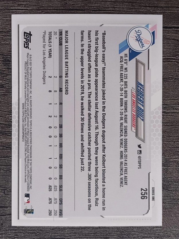 2021 Topps #256 Keibert Ruiz RC