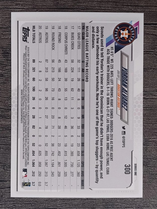 2021 Topps #300 Yordan Alvarez