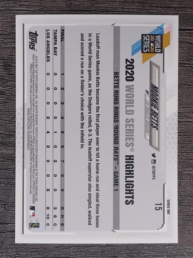2021 Topps #15 Mookie Betts WSH