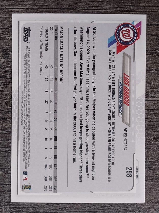 2021 Topps #298 Luis Garcia RC