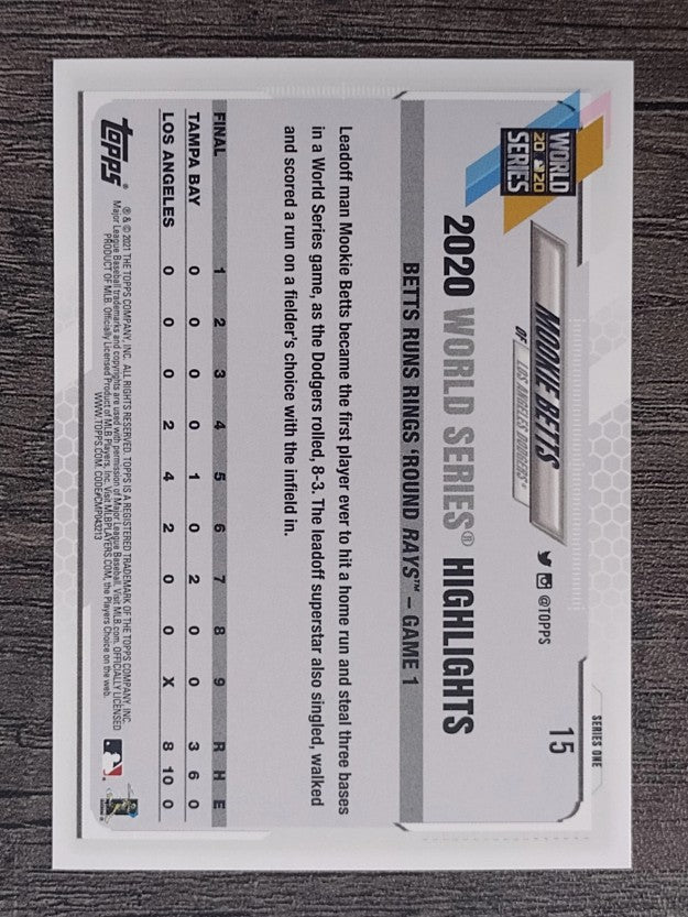 2021 Topps #15 Mookie Betts WSH