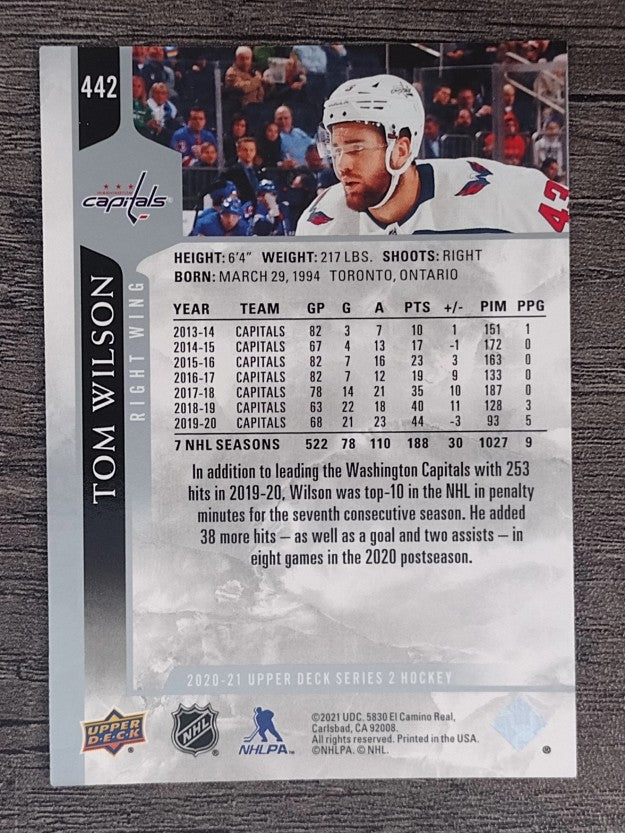 2020-21 Upper Deck #442 Tom Wilson