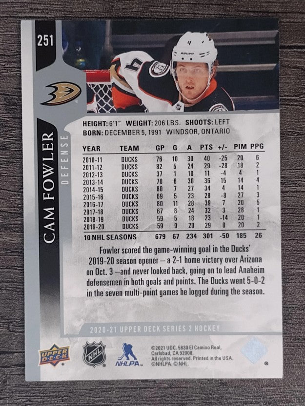 2020-21 Upper Deck #251 Cam Fowler