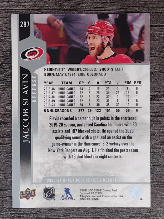2020-21 Upper Deck #287 Jaccob Slavin