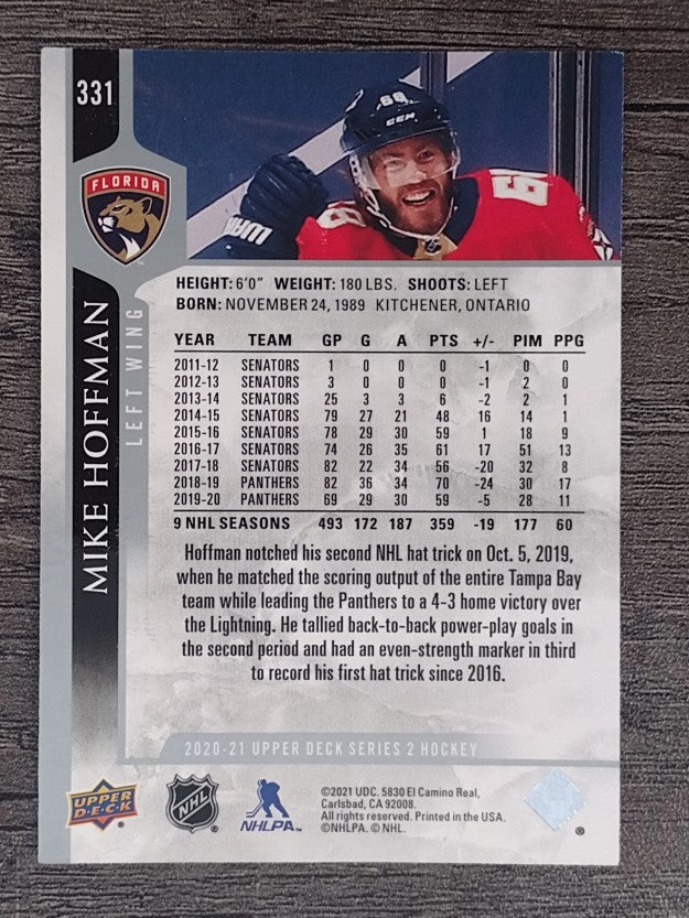 2020-21 Upper Deck #331 Mike Hoffman