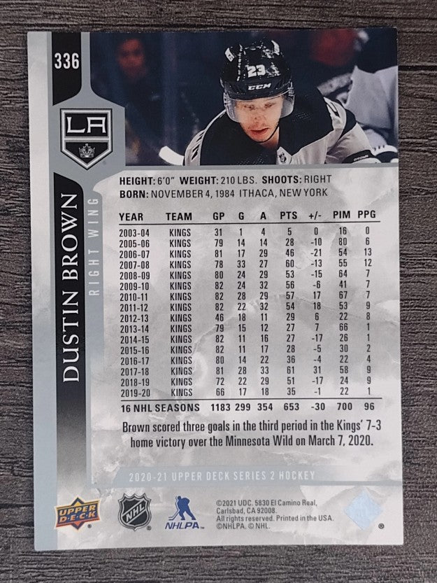 2020-21 Upper Deck #336 Dustin Brown